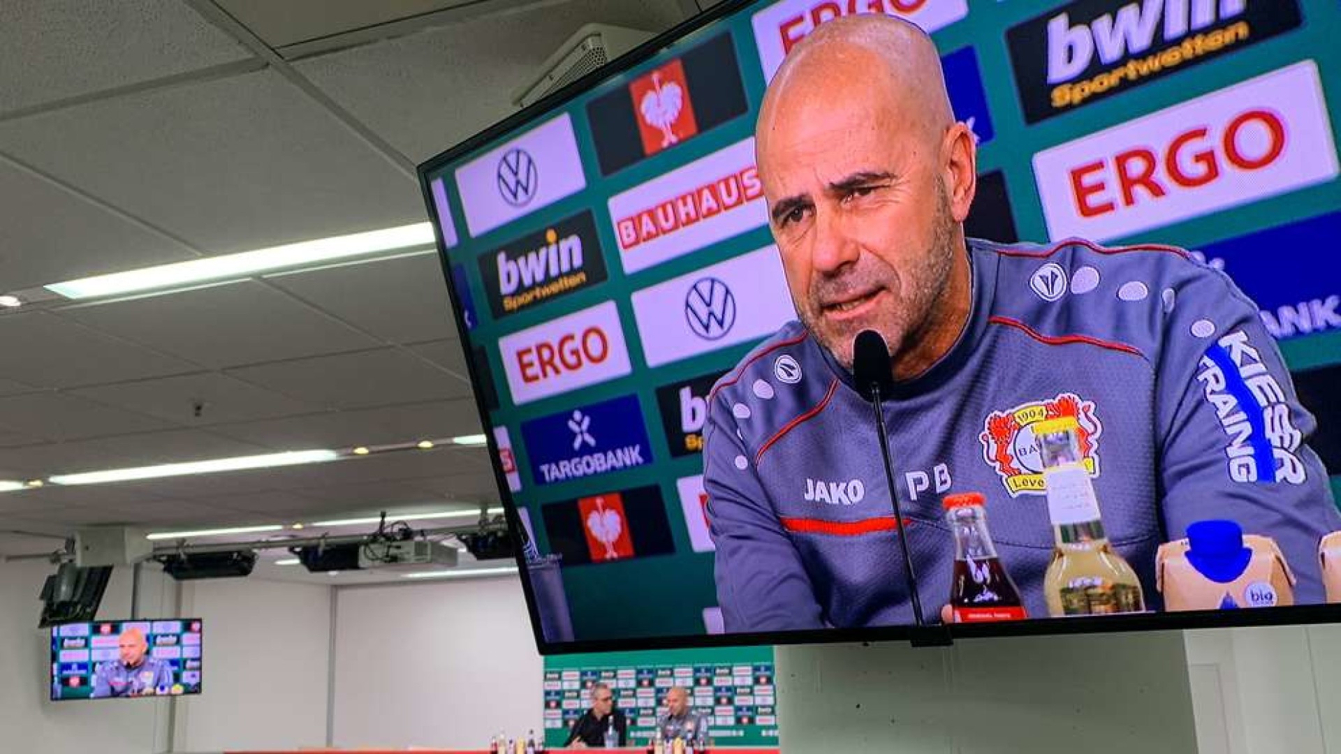 Die Pressekonferenz vor dem Pokalspiel gegen Paderborn