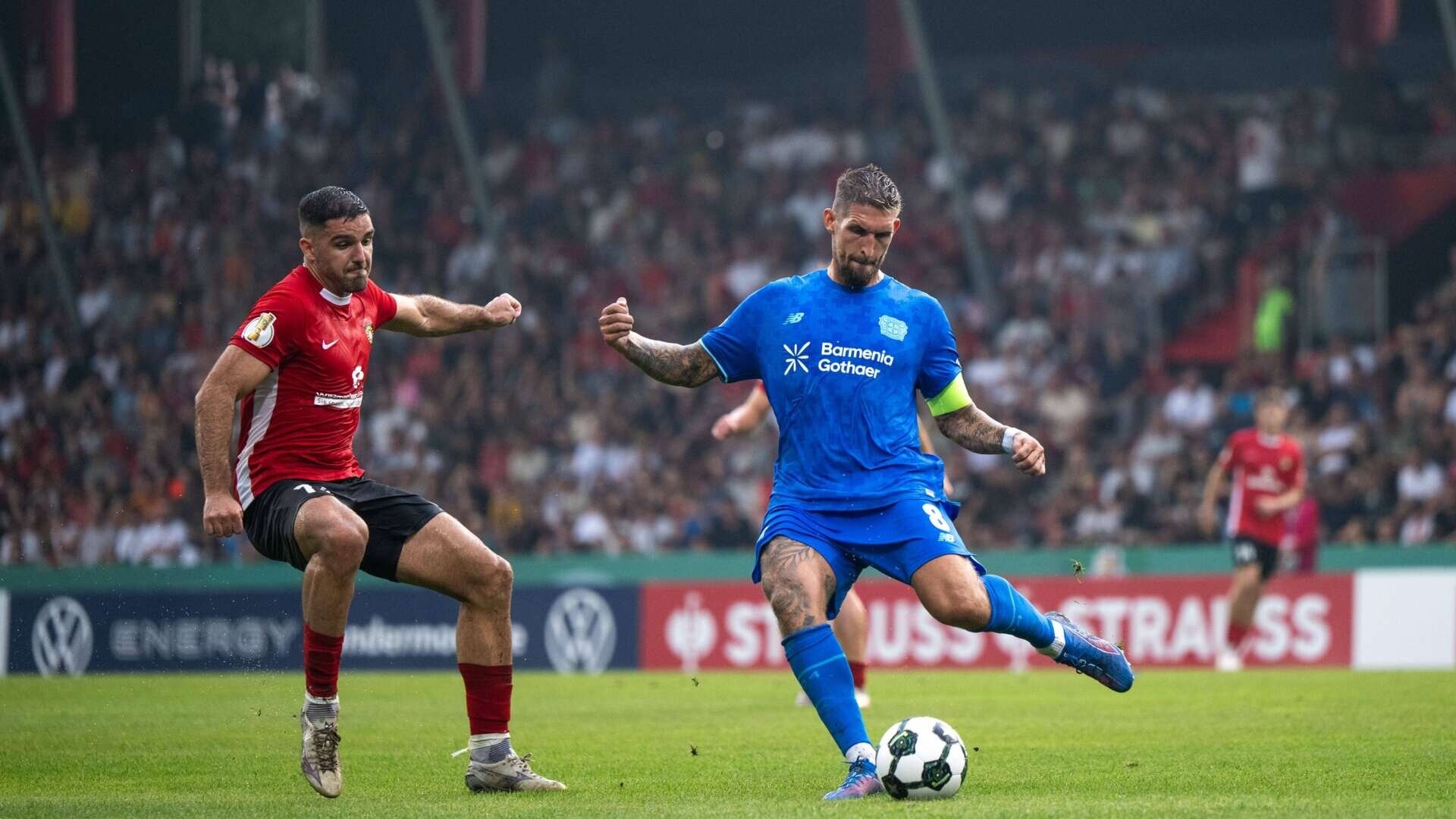 Werkself progress after interrupted 4-0 win in Großaspach | 1st round DFB-Pokal