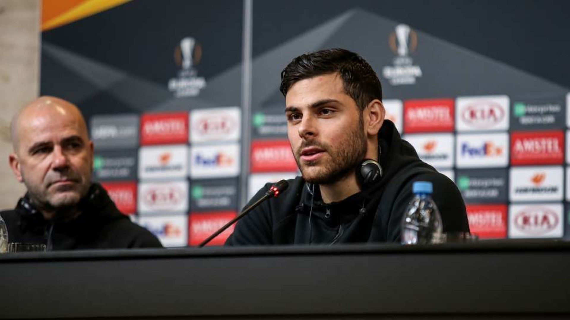 Die Pressekonferenz vor dem Spiel gegen FK Krasnodar