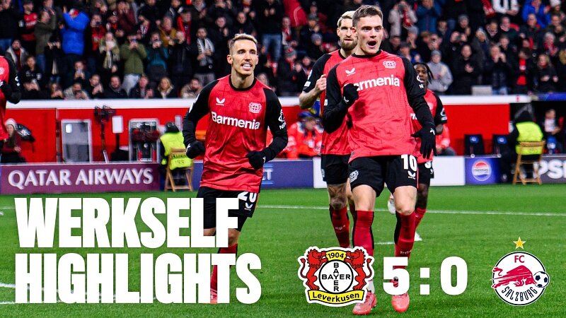 Werkself feiert ungefährdeten 5:0-Erfolg gegen Salzburg | 5. Spieltag UCL