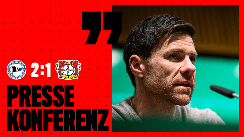 Pressekonferenz nach dem DFB-Pokal-Halbfinale in Bielefeld