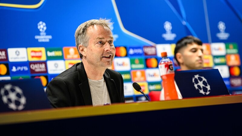 PK mit Kasper Hjulmand und Exequiel Palacios vor dem UCL-Rückspiel gegen Arsenal | Achtelfinale