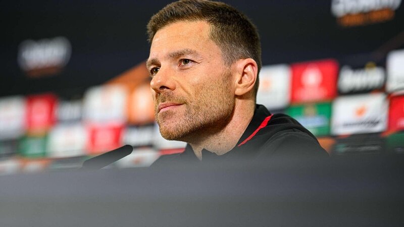 Die Pressekonferenz mit Xabi Alonso vor dem Europa League Finale