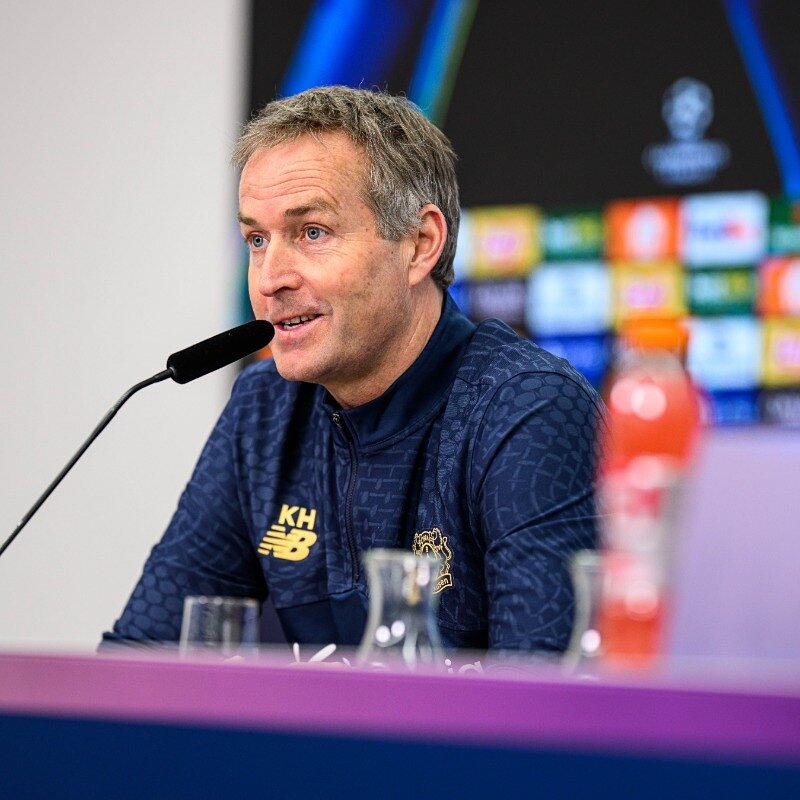 Die PK mit Hjulmand und Blaswich vor dem Rückspiel gegen Piräus | Play-offs UCL